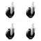 Service Caster 4 Inch Phenolic Wheel Swivel 3/4 Inch Square Stem Caster Set SCC-SQ20S414-PHS-34-4 - alternate 1